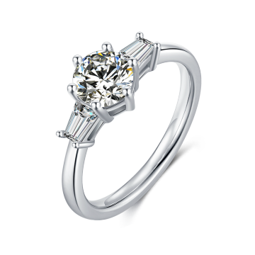 Hot Sale 925 Trendy Pure Silver Ring Jewelry With  Created Diamond New Model Ring With Good Quality For Women